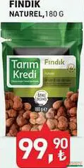TARIM KREDİ FINDIK NATUREL 180 G fiyat ve kampanya bilgisi